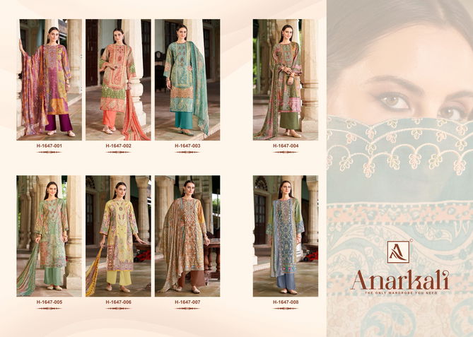 Anarkali By Alok Suit Pakistani Print Embroidery Dress Material Wholesale Online